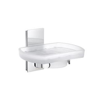 Smedbo ZK342 Pool Holder with Frosted Glass Soap Dish